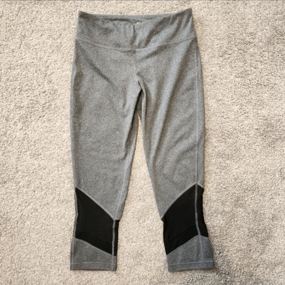 Gray and Black Athletic Leggings